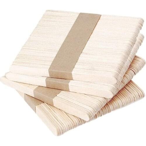 Popsicle Stick 200Pcs Handmade Ice Cream Ice Cream Super Long Natural Wooden Craft Stick (11.4cmx1.0cm)