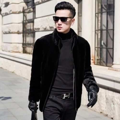 Real Fur Coat Men Natural Mink Fur Coat Winter Jacket Men Clothes Mens Real Shearling Warm Outwear Veste Homme ND0601B YY657