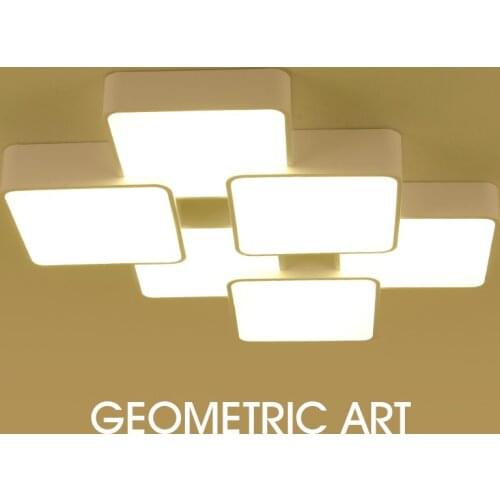 Modern Acryl Alloy Geometric Art LED Ceiling Light Surface Mounted Ceiling Light Fixture for Living Room Bedroom