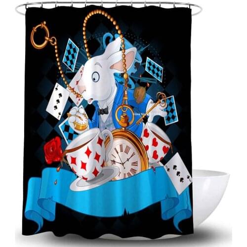 Cartoon Lovely Shower Curtain Waterproof and Mildewproof Polyester Fabric 3D Bathroom Decorative Shading Shower Curtain