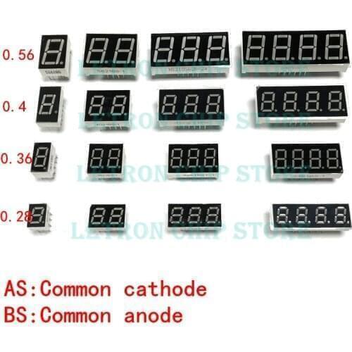 0.28 Inch in Digital Tube Red highlight LED Display 1Bit 2Bit 3Bit 4Bit Common Anode / Cathode 0.28" 7 Segment Led Display Board