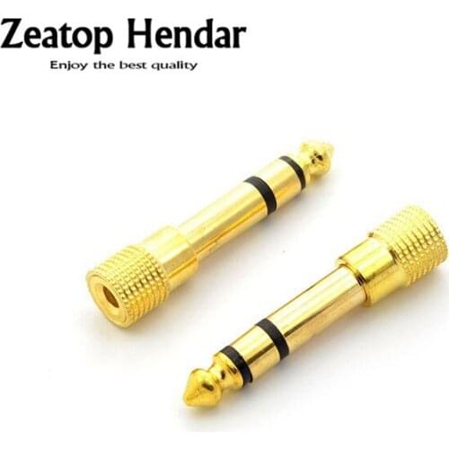 100pcs 6.5mm 1/4 Male to 3.5mm 1/8 Female Stereo Audio Mic Plug Adapter Jack Converter