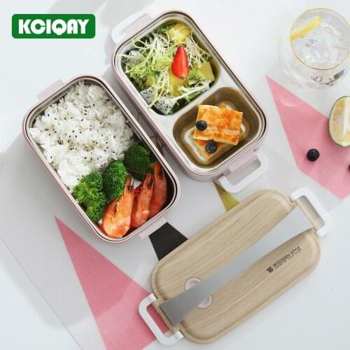 1600/800ML Thermal Lunch Box Stainless Steel Bento Box Microwave Heated Food Container Snack Box With Handle For Kids Adults