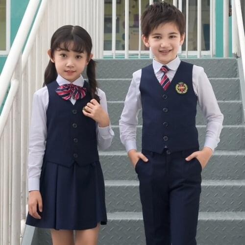 2018 Children Suit Baby Boys Girls Suits Kids Boys Formal Wedding Suit Boys Clothes Set Kids Shirt+Vest+Pants/Skirts 3pcs 3-16Y