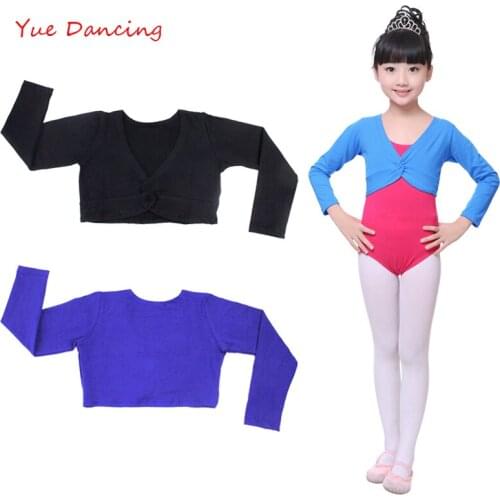 Lycra Cotton Girls Ballet Shawl For Dance Kids Ballet Jacket Cardigan Square Dancing Clothes Children Warm-Up Ballet Top/Coat