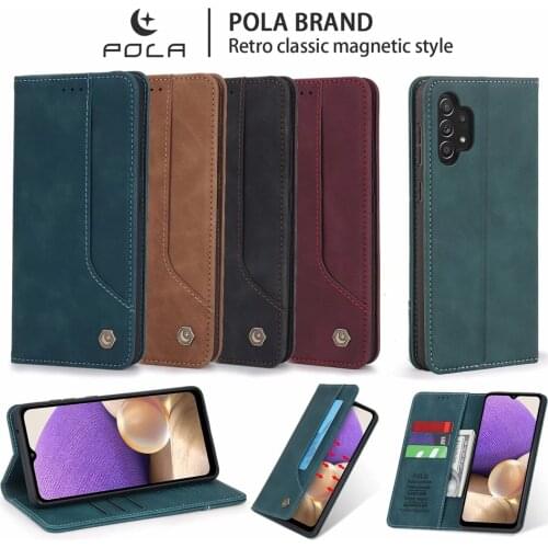 Case For Samsung Galaxy A32 4G Leather Flip Cover For Samsung A32 A12 A52 A72 A42 5G Book Style Wallet Magnetic Card Holder