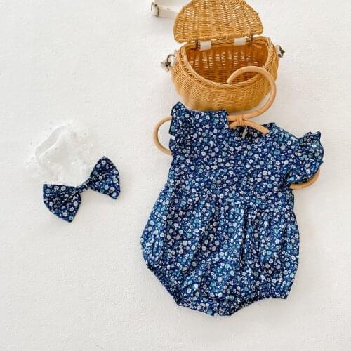 0-24M Newborn Kid Baby Girls Clothes Summer Ruffles Floral Romper Elegant Cute Sweet Flower Jumpsuit Princess Outfit