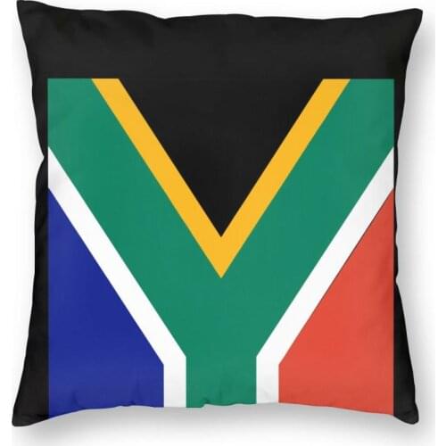 Colorful South Africa Flag Patriotic Square Pillow Case Decorative Pillow Casual Pillowcover Home Decor