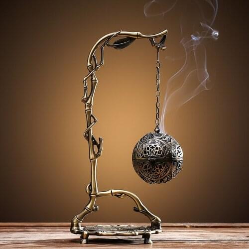 Backflow Ball Incense Burner Censer Antique Smoke Zen Incense Burner Holder Back Flow Quemador De Incienso Home Decor AD50IB