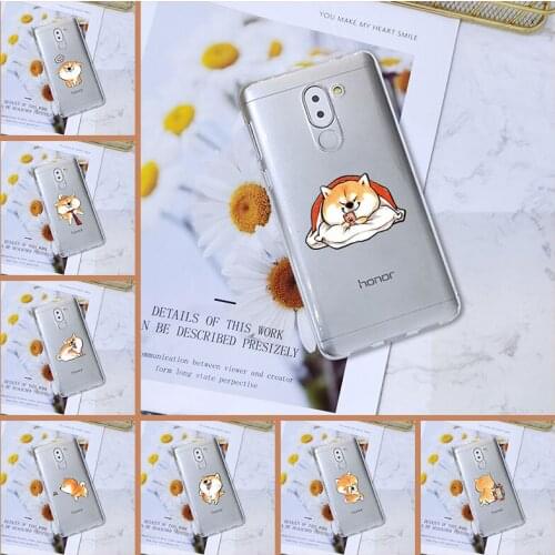 Cute Dog Kawaii Shiba Inu Silicone Phone Case For Huawei Honor 6 5A 4X 5X 6X Soft Back Cover For Huawei Honor 4C 5C 6A 6C Pro