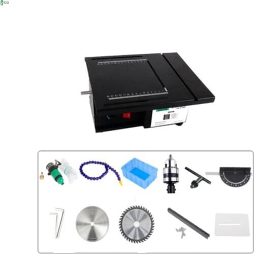 1800W multi-function jade carving machine table grinding small grinding and cutting machine mini table saw polishing tool