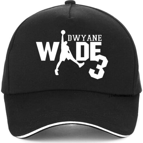 Fashion Dwyane Wade print Baseball caps Men Adjustable Cap Casual hat Unisex Snapback hats