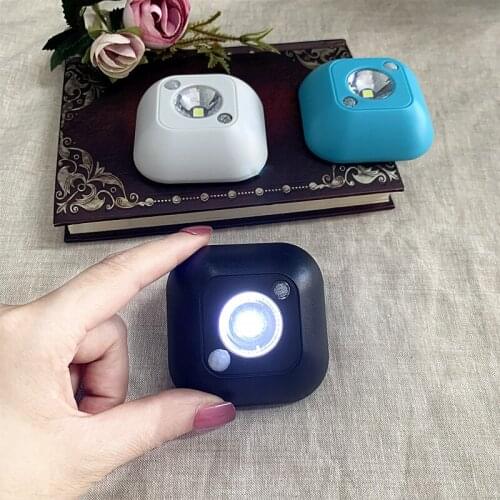 Chiclits LED Sensor Night Light Dual Induction PIR Infrared Motion Sensor Lamp Battery Powered Wall Lamps Cabinet Stairs Light