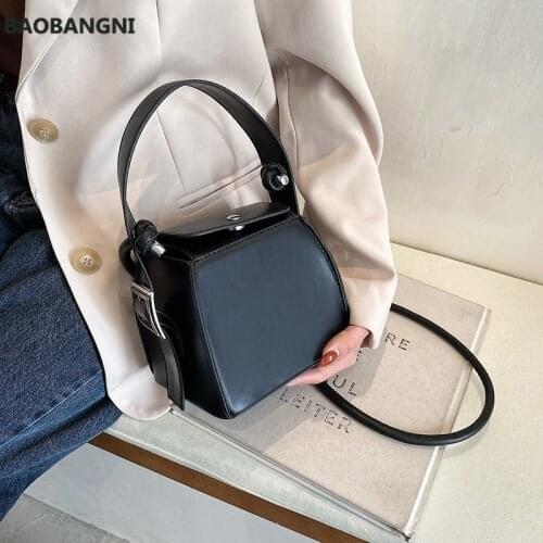 Solid Color Pu Leather Mini Crossbody Bag for Women Female Shoulder Handbags and Purses Fashion Totes