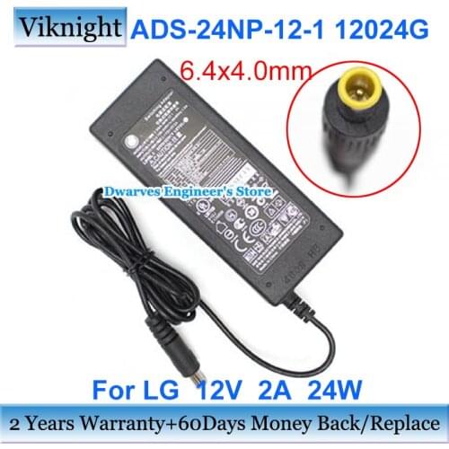 Genuine ADS-24NP-12-1 12V 2A AC Adapter Charger for LG EAY60740801 E1940T W1943S E2260V-PN E2050-PN FLATRON MONITOR Adapters