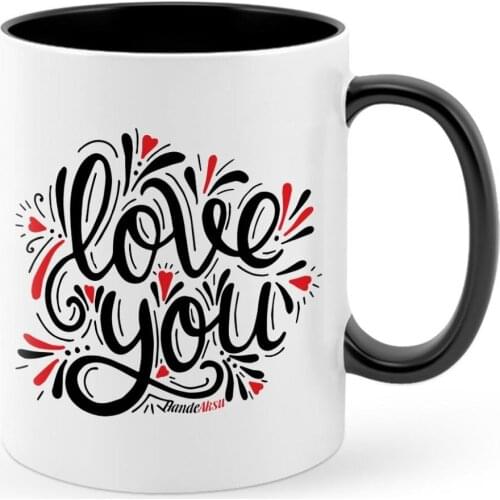 Personalized Love You Black Mug Cup-6