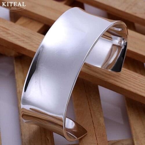 Lose Money! Wholesale 925 Stamp fashion jewelry ,silver plated bangle bracelet, Big Bangle for women& men