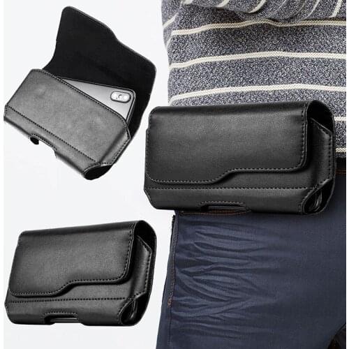 Casual Phone Pouch Hanging Waist Packs Black Classic Belt Clip Pouch Phone Handbag Package Mobile Waist Bag Belt Small Purse