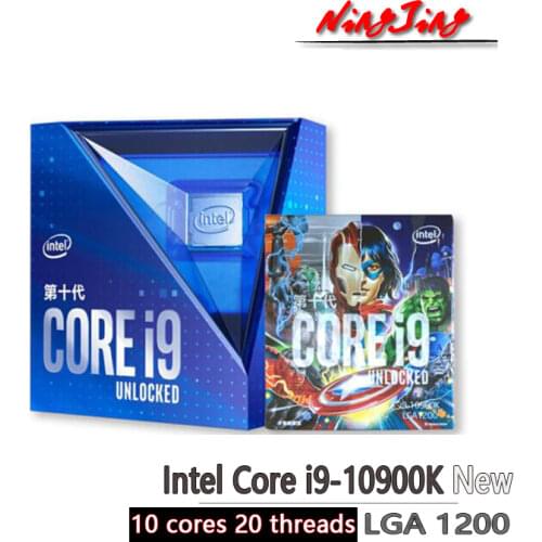 Intel Core i9-10900K i9 10900K 3.7 GHz Ten-Core Twenty-Thread CPU Processor L3=20M 125W LGA 1200 Sealed New but without cooler