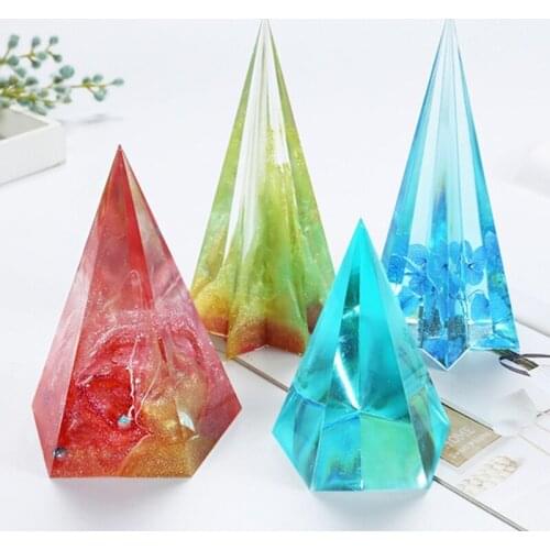 Pentagonal Cone/Circle Cone Candle Silicone Mold Diy Geometric Conical Ins Wind Aroma Candle Silicone Abrasive Tool