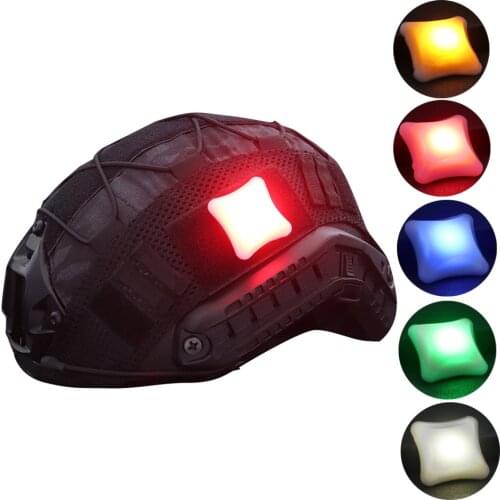 Tactical Signal Light Waterproof Helmet Light Survival Flash Lamp with Magic Tape Military Molle Hunting Safety Vest LED