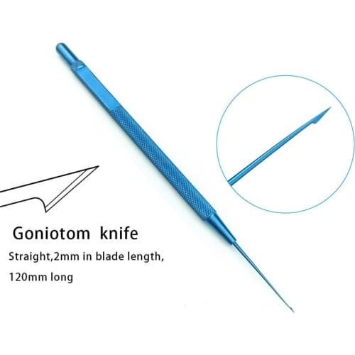Titanium Straight Goniotomy Knife Ophthalmic for Small Animals Veterinary Pet Instruments