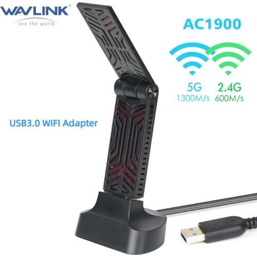 Wavlink AC1900 Dual Band USB 3.0 Wifi Adapter 1900Mbps 5.8G Wireless Wifi Receiver 2.4GHz WLAN Network Card For Windows Mac OS X