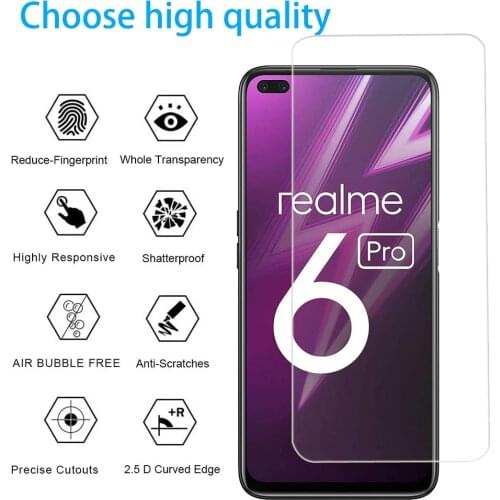 Glass Screen Protector for Realme 6 Pro 6S 6i Tempered Glass for Realme X50 5G Narzo 10 10A Film Cover 9H Protective