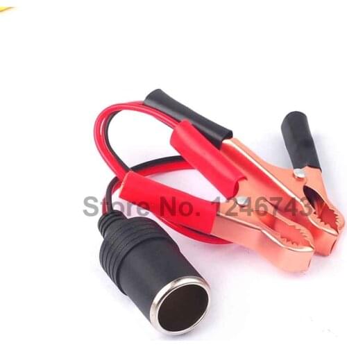 1SET Alligator Clips Car Battery Line Turn Cigarette Lighter Socket Holes Crocodile Clip Power Cable Inflator Pump Battery Wires