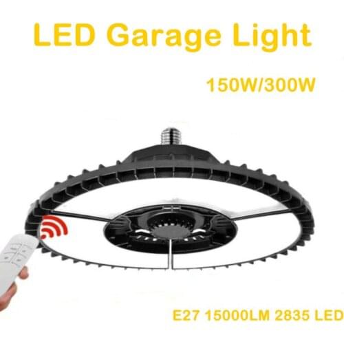 150W/300W LED Garage Light High Bay Timing Industrial Lamp E27 15000LM 2835 LED Industrial Lighting for Workshop Basement
