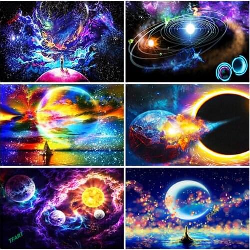 Diamond Painting Cosmic Space Diamond Inlaid Diamond Mosaic DIY Full Diamond Embroidery Home Decoration