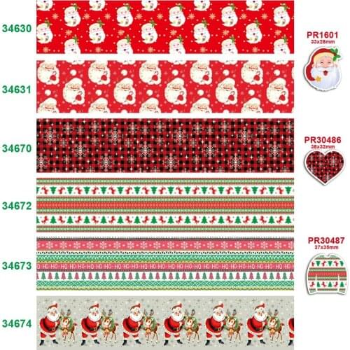 Free shipping 50 yard per size christmas ribbon printed grosgrain ribbon 34630