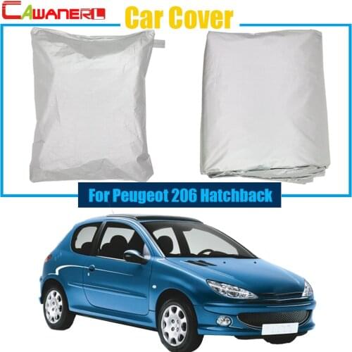 Cawanerl For Peugeot 206 Hatchback Car Cover Vehicle UV Anti Rain Outdoor Sun Snow Resistant Dust Proof Cover Free Shipping