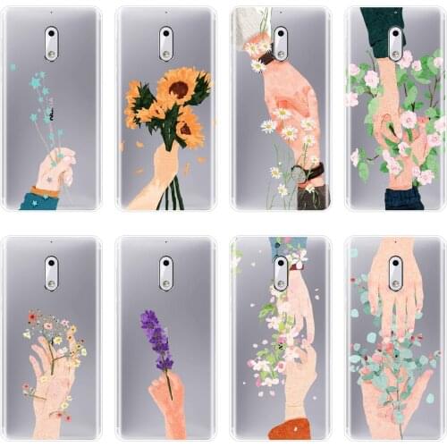 TPU Phone Case For Nokia 7 Plus X6 Silicone Soft Art Flower Sunflower Aesthetic Floral Abstract Back Cover For Nokia 1 2 3 5 6 8