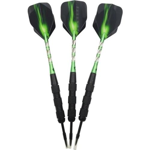 Darts 3Pcs High-quality Hard Darts 20g Professinal Indoor Sports Entertainment Steel Pointed Dart Green Shafts Flight Dardos
