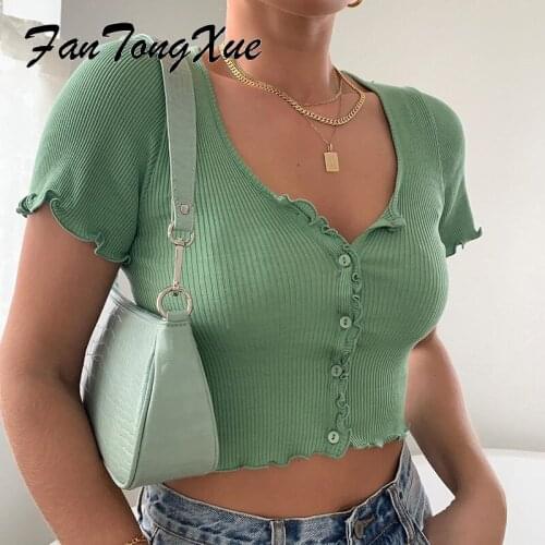 Женские однотонные футболки Fantongxue China At AliExpress