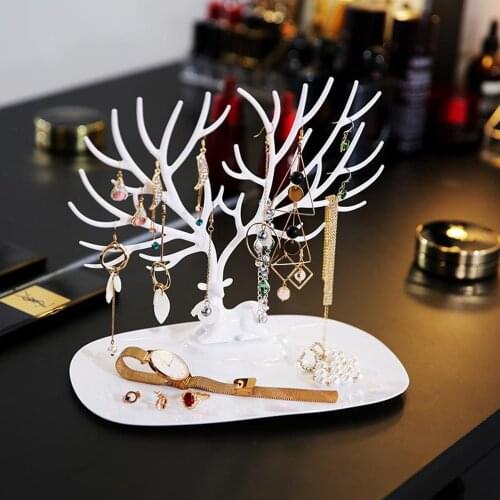 Homies Deer Earrings Necklace Ring Pendant Bracelet Jewelry Display Stand Tray Tree Storage jewelry Organizer Holder