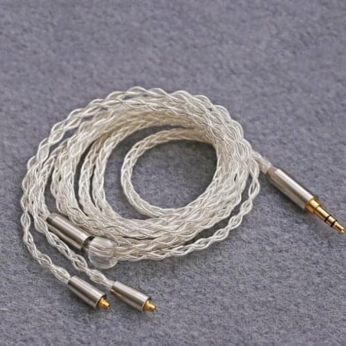 Earphone Cable With MMCX For se215 shure Hifi High-end 3.5mm Audio Cable For SE315 SE425 SE535 SE846 Repair Parts 8 Strands 1PC