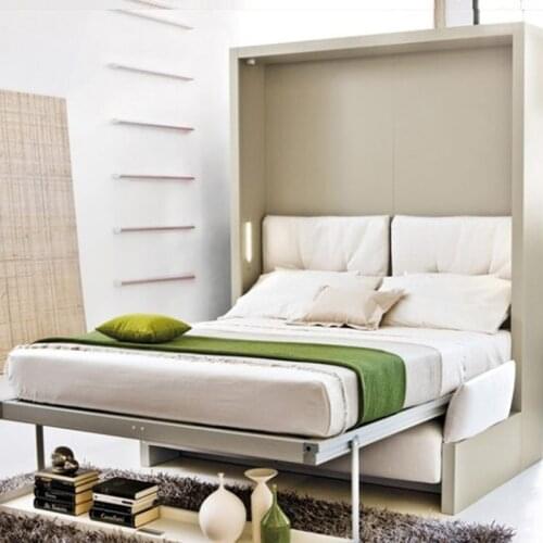 Easy Assembling Pull Out Wall Bed with Shelf ,Murphy Transformer Sofa wall Bed