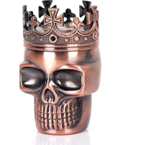 Smoke Grinder Weed Metal King Skull Tobacco Spice Herb Grinders Crusher Pollen Catcher Tabacco Accessorios #8