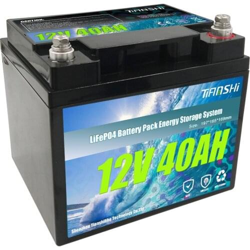 Rechargeable deep cycle power lithium iron phosphate lifepo4 12v 40ah ion battery