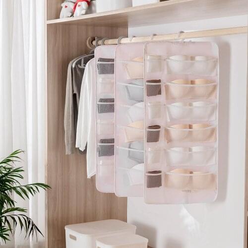 Multifunction Hanging Storage Bag Floral Print Hanging Storage Organizer Buggy Bag for Underwear Underpants Socks Sundries
