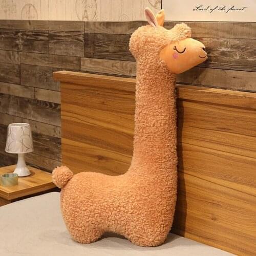Alpaca Stuffed Plush Sleeping Pillow Toy Comfortable PP Cotton Bolster Children Kid Birthday Christmas Gift Plush Toy