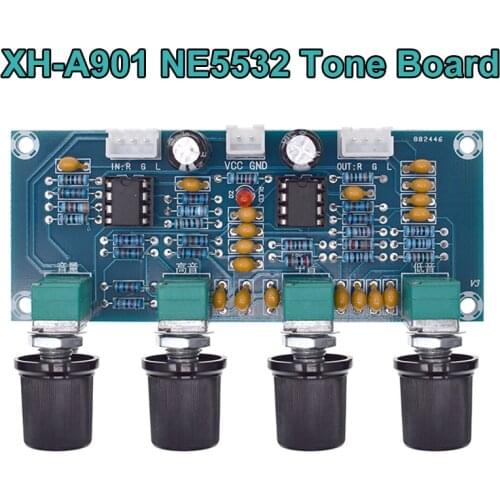XH-A901 NE5532 Tone Board preamp Pre-amp With treble bass volume adjustment pre-amplifier Tone Controller For amplifier Board