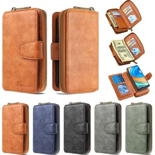 Luxury wallet cover For Redmi Note 9S Redmi Note 9 S Note9S Redmi Note 9 Pro Max case Zipper bag Flip Case for redmi note 9 pro