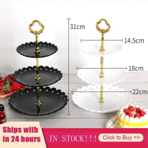 Detachable Cake Stand European Style 3 Tier Pastry Cupcake Fruit Plate Serving Dessert Holder Wedding Party Home Decor Tools