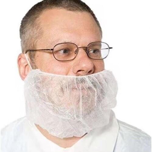 100PCS/Set Disposable Beard Nets Breathable Latex-Free Beard Protector Nets For Keep Yourself Sanitary