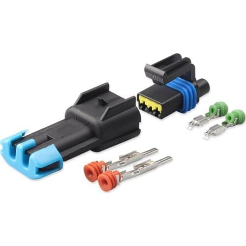 100 sets 2 pin male and female Metripack plug black PA66 waterproof Sealed auto connector DJ7025C-2.8-21/11