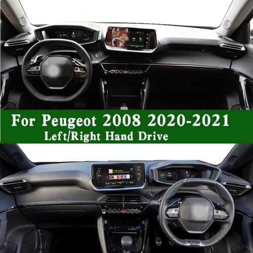 Fits Peugeot 2008 GT P24C Special for 2020 2021 Dashmat Dashboard Cover Pad Dash Mat Carpet Suede Leather Ornaments Left Right