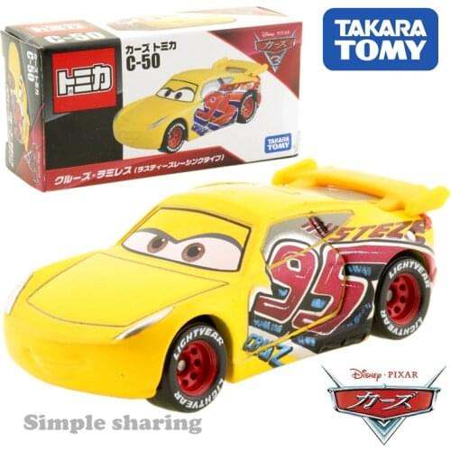 Takara Tomy Disney Cars Tomica C-50 Cruz Ramirez Rusties Racing Type Hot Pop Kids Toys Motor Vehicle Diecast Metal Model
